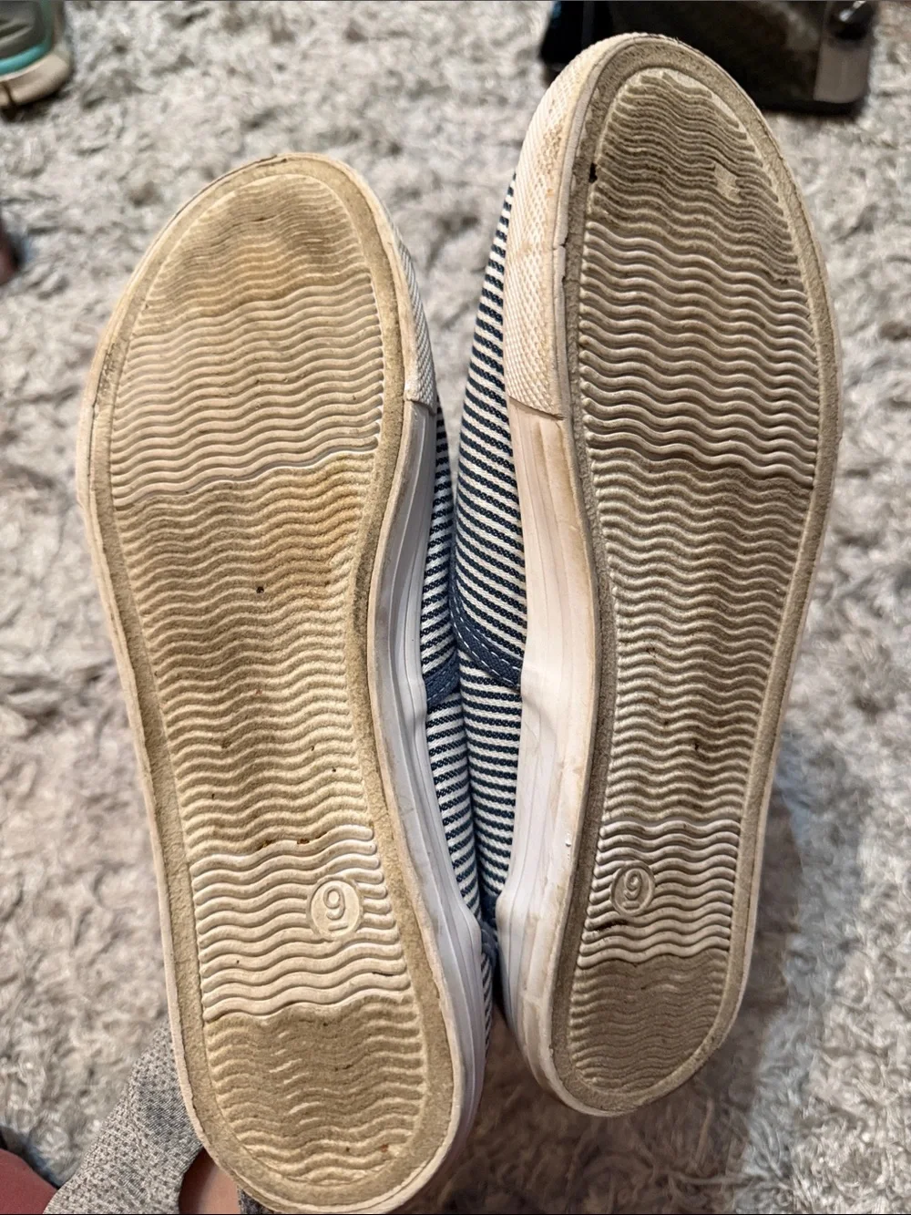 Mossimo Supply Co. Navy & White Striped Low-Top Sneakers